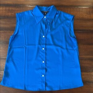 Banana Republice Sating Sleeveless Blue Women's Top